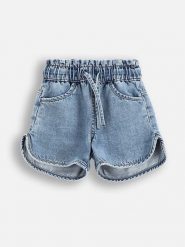 Coccodrillo Szorty dżinsowe w kolorze niebieskim rozmiar: 104. Niebieskie szorty COCCODRILLO, bez wzorów, z bawełny. Za 65.99 zł.