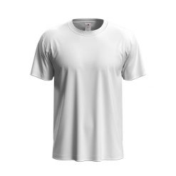 Koszulka Unisex Dla Dorosłych Z Klasycznym, Organicznym Dekoltem. Białe bluzki STEDMAN, xs, bez wzorów, klasyczne, bez kołnierzyka, bez ramiączek. Za 37.99 zł.