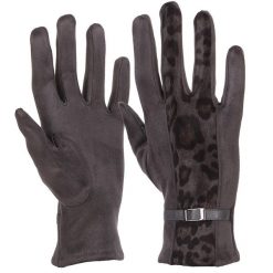 Szare Rękawiczki Damskie Moraj Panterka Premium. Szare rękawiczki Moraj, bez wzorów, z materiału, eleganckie. Za 39.99 zł.