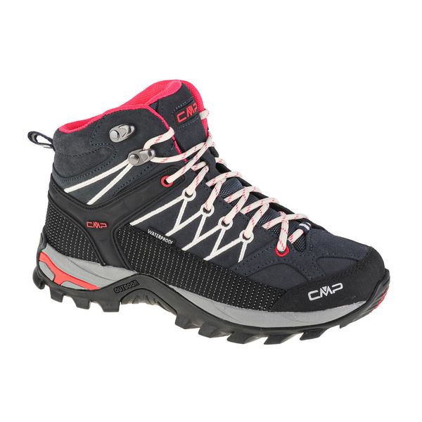 Buty trekkingowe damskie, Rigel Mid. Brązowe trekkingi CMP, z materiału, trekkingowe. Za 379.00 zł.