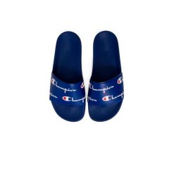 Klapki basenowe damskie Champion Slide Pd. Niebieskie klapki Champion, bez wzorów, bez obcasa. Za 69.00 zł.