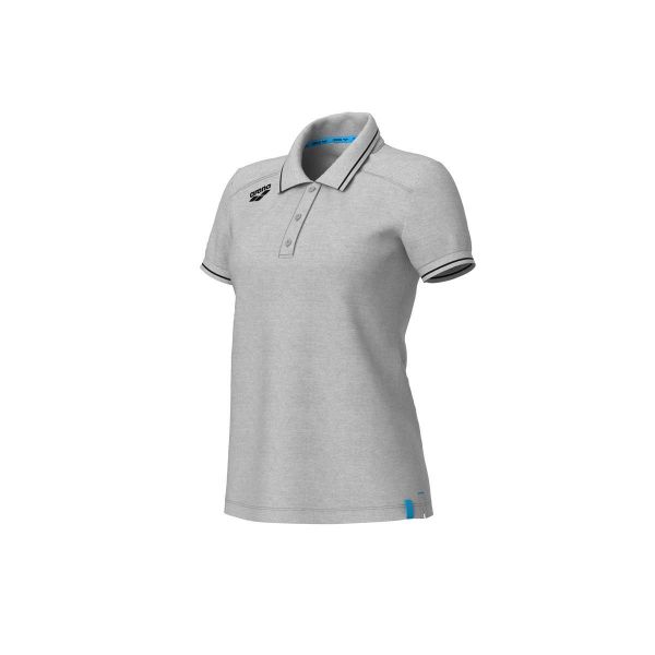Koszulka polo damska Arena Team Polo shirt Solid Cotton. Szare bluzki Arena, bez wzorów, z bawełny, bez kołnierzyka, bez ramiączek. Za 239.00 zł.
