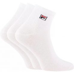 Skarpetki sportowe Fila 3-pak. Białe skarpety Fila, bez wzorów. Za 28.99 zł.