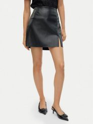 Vero Moda Spódnica z imitacji skóry Nelly 10322469 Czarny Regular Fit. Czarne spódnice Vero Moda, l, bez wzorów, ze skóry. Za 119.99 zł.
