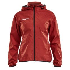 Wodoodporna wiatrówka damska Craft. Czerwone kurtki sportowe Craft, bez wzorów, bez kaptura. W wyprzedaży za 352.05 zł.