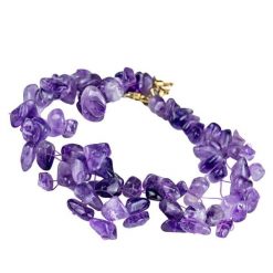 SAMBA Naszyjnik ametyst. Fioletowe naszyjniki Samba Gems, z ametystem, metalowe. Za 384.00 zł.