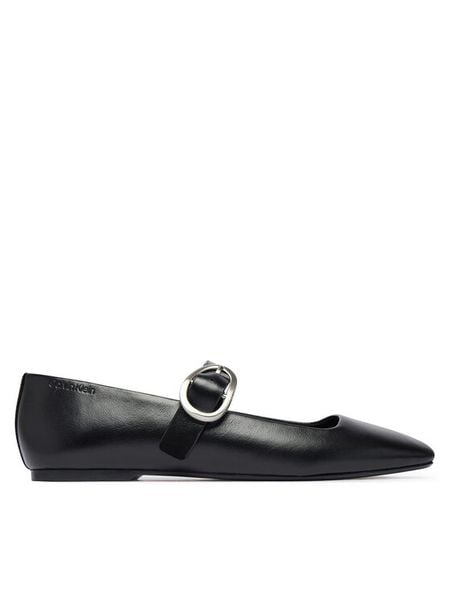 Calvin Klein Baleriny HW0HW03037 Czarny. Czarne baleriny Calvin Klein, bez wzorów, ze skóry, bez obcasa. Za 396.99 zł.