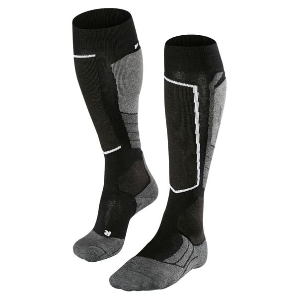 Podkolanówki damskie Falke SK2 Wool. Czarne skarpety Falke, bez wzorów, z materiału. Za 211.00 zł.