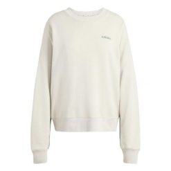Bluza damska adidas beż JZ0196 z okrągłym dekoltem. Brązowe bluzy Adidas, s, bez wzorów, z bawełny, bez kaptura. Za 213.99 zł.