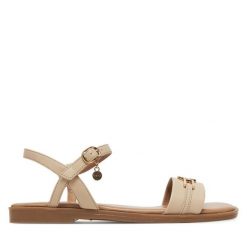 Sandały MEXX. Brązowe sandały Mexx, bez wzorów, bez obcasa, na płaskiej podeszwie, bez zapięcia. Za 229.99 zł.