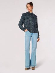 Apricot Bluzka w kolorze granatowym rozmiar: XXL. Niebieskie bluzki Apricot, xxl, bez wzorów, z wiskozy, bez kołnierzyka, bez ramiączek. Za 69.58 zł.