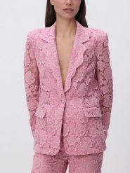 Strukturalna marynarka - pastelowy róż. Czerwone marynarki i żakiety Reserved, l, bez wzorów, z bawełny. Za 259.99 zł.