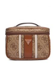 Guess Kosmetyczka TWSO78 38039 Beżowy. Brązowe kufry i kosmetyczki Guess, z aplikacjami, ze skóry, bez dodatków. Za 349.99 zł.