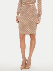 Guess Spódnica ołówkowa W4BD53 Z37K0 Beżowy Regular Fit. Brązowe spódnice Guess, xs, z aplikacjami, z wiskozy, ołówkowe. Za 259.99 zł.