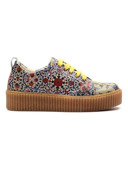 Goby Sneakersy w kolorze beżowym ze wzorem rozmiar: 39. Brązowe trampki Goby, bez wzorów, z materiału, bez zapięcia. Za 229.95 zł.