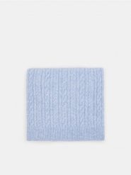 Szalik - błękitny. Niebieskie szaliki Sinsay, bez wzorów, z wełny. Za 39.99 zł.