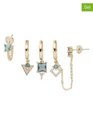 U.S. Polo Assn. Kolczyki-kreole (5 szt.) z kryształami rozmiar: onesize. Białe kolczyki U.S. Polo Assn., z kryształem, metalowe. Za 56.99 zł.