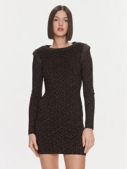 Liu Jo Sukienka dzianinowa MF3171 MA49I Czarny Slim Fit. Czarne sukienki Liu Jo, l, bez wzorów, z dzianiny, bez kołnierzyka, bez ramiączek. Za 419.99 zł.