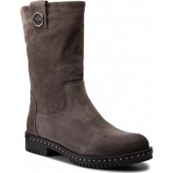 Botki CARINII - B4210 K94-000-FBR-C50. Szare botki Carinii, bez wzorów, z polaru, bez obcasa, bez zapięcia. W wyprzedaży za 239.00 zł.