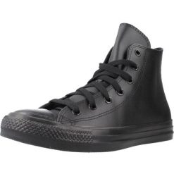 Tenisówki Converse Model Chuck Taylor All Star Hi Kolor Czarny. Czarne trampki Converse, bez wzorów, ze skóry, bez zapięcia. Za 157.99 zł.