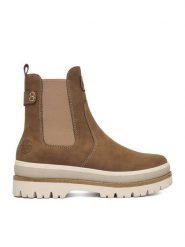 Rieker Botki CEO-Y6260-24 Brązowy. Brązowe botki Rieker, bez wzorów, ze skóry, bez obcasa, na płaskiej podeszwie, bez zapięcia. Za 399.99 zł.