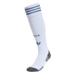 Getry wyjazdowe Włochy 26. Niebieskie legginsy sportowe Adidas, l, bez wzorów, z bawełny, na fitness i siłownię. Za 99.95 zł.