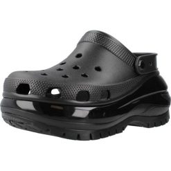 Klapki Crocs Model Classic Mega Crush Clog Kolor Czarny. Czarne klapki Crocs, bez wzorów, z gumy, bez obcasa. W wyprzedaży za 284.65 zł.