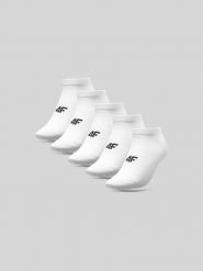 4F Skarpetki krótkie (5-pack) damskie - białe 35-38. Białe skarpety 4f, bez wzorów, z bawełny. Za 59.99 zł.