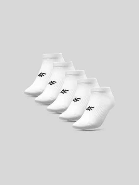 4F Skarpetki krótkie (5-pack) damskie - białe 39-42. Białe skarpety 4f, bez wzorów, z bawełny. Za 59.99 zł.