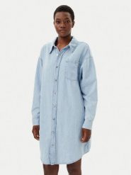 Calvin Klein Jeans Sukienka jeansowa J20J225172 Niebieski Relaxed Fit. Niebieskie sukienki Calvin Klein Jeans, s, bez wzorów, z bawełny, bez kołnierzyka, bez ramiączek. Za 279.99 zł.