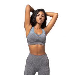 Biustonosz fitness Carpatree Phase Seamless. Niebieskie biustonosze Carpatree, bez wzorów. Za 44.99 zł.