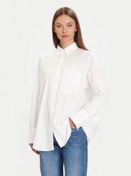 Marc O'Polo Koszula 508 1134 42221 Biały Boyfriend Fit. Białe koszule Marc O'Polo, bez wzorów, z bawełny, bez kołnierzyka, bez ramiączek. Za 389.99 zł.