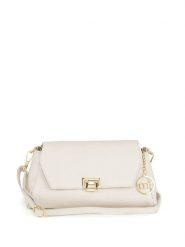 Mia Tomazzi Skórzana torebka "Berbera" w kolorze kremowym - 27 x 16 x 8 cm rozmiar: onesize. Brązowe torby na ramię Mia Tomazzi, bez wzorów, z materiału, na ramię, bez dodatków. Za 208.99 zł.