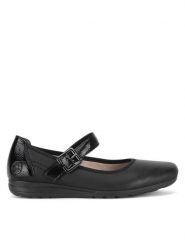 Rieker Baleriny L9352-00 Czarny. Czarne baleriny Rieker, bez wzorów, ze skóry, bez obcasa. Za 219.99 zł.