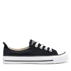 Trampki Converse. Czarne trampki Converse, bez wzorów, bez zapięcia. Za 239.99 zł.