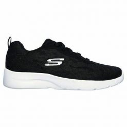 Obuwie Sportowe Damskie Skechers Floral Mesh Lace Up Czarny. Czarne obuwie sportowe Skechers, na wiosnę, z meshu, bez zapięcia. Za 219.99 zł.