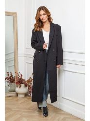 Joséfine Płaszcz przejściowy "Olam" w kolorze czarnym rozmiar: XL. Czarne płaszcze Joséfine, xl, bez wzorów, bez kaptura. Za 422.05 zł.
