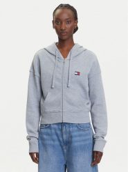 Tommy Jeans Bluza DW0DW21147 Szary Boxy Fit. Szare bluzy Tommy Jeans, s, bez wzorów, z bawełny, bez kaptura. Za 469.99 zł.