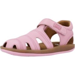 Sandały CAMPER 80372 077 Rose. Czerwone sandały Camper, bez wzorów, ze skóry, bez obcasa, bez zapięcia. Za 277.01 zł.