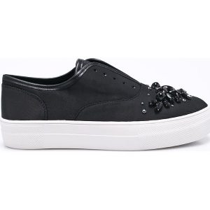 Steve Madden - Trampki. Czarne trampki Steve Madden, bez wzorów, z gumy, bez zapięcia. W wyprzedaży za 239.90 zł.