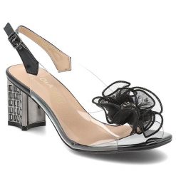 Czarne Sandały S.Barski Eleganckie Żelki Damskie. Czarne sandały S.BARSKI, z aplikacjami, eleganckie, bez obcasa, na obcasie, bez zapięcia. Za 199.00 zł.