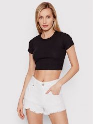 JJXX T-Shirt Florie 12217164 Czarny Slim Fit. Czarne t-shirty JJXX, m, bez wzorów, z bawełny, bez kołnierzyka, bez ramiączek. Za 49.99 zł.
