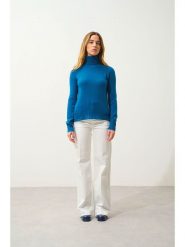 AUTHENTIC CASHMERE Kaszmirowy golf "Cassy" w kolorze niebieskim rozmiar: L. Niebieskie golfy AUTHENTIC CASHMERE, l, bez wzorów, z kaszmiru, bez ramiączek. Za 263.53 zł.