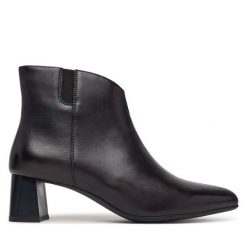 Botki Ara. Brązowe botki Ara, bez wzorów, bez obcasa, na słupku, bez zapięcia. Za 639.99 zł.