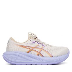 Buty do biegania Asics. Białe obuwie sportowe Asics, bez zapięcia, do biegania. Za 659.99 zł.