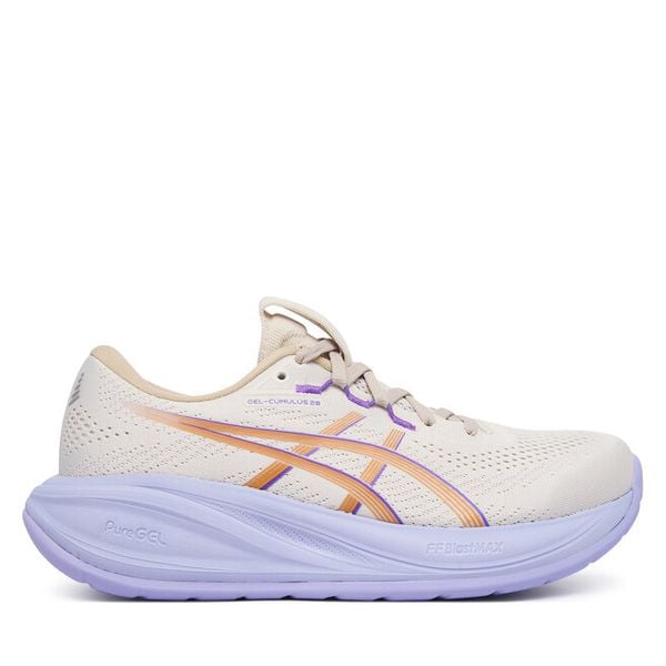 Buty do biegania Asics. Białe obuwie sportowe Asics, bez zapięcia, do biegania. Za 593.99 zł.
