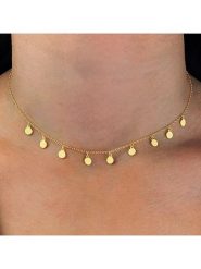 Les Petites Précieuses Pozłacany naszyjnik z elementami ozdobnymi - dł. 38 cm rozmiar: onesize. Żółte naszyjniki Les Petites Précieuses, pozłacane. Za 130.99 zł.