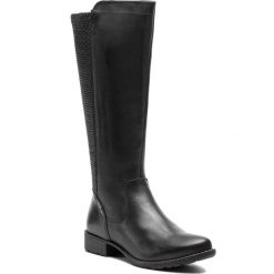 Oficerki JANA - 8-25601-21 Black 001. Czarne kozaki JANA, z futra, bez obcasa, bez zapięcia. W wyprzedaży za 329.00 zł.