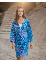 SIGRIS Moda Sukienka w kolorze niebieskim rozmiar: M. Niebieskie sukienki SIGRIS Moda, na co dzień, m, bez wzorów, z bawełny, bez kołnierzyka, bez ramiączek, midi, proste. Za 87.81 zł.