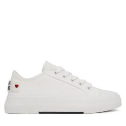 Trampki LOVE MOSCHINO. Białe trampki Love Moschino, bez wzorów, bez zapięcia. Za 649.99 zł.